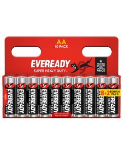 Eveready Super Zinc Batteries AA R6 10-Pack
