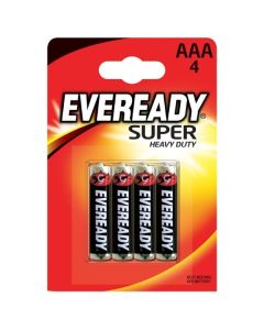 Eveready Super Zinc Batteries AAA R03 4-Pk