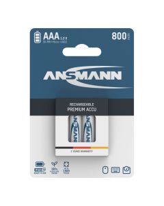 Ansmann Maxe Rechargeable AAA Batteries NiMH 800mAh 4Pk