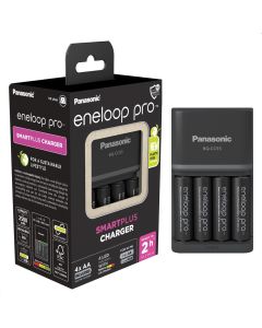 Panasonic Battery Charger & 4 Eneloop Pro AA Batteries 2500mAh