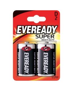 Eveready Super Zinc Batteries D R20 2-Pk