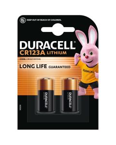 Duracell 123 Lithium Batteries DL123A CR123A 3V 2-Pack