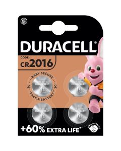 Duracell CR2016 3V Lithium Batteries DL2016 | 4-Pack