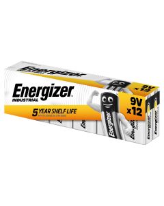 Energizer Industrial 9V 6LR61 Alkaline Batteries | Box of 12