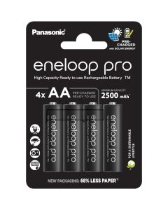 Panasonic Eneloop Pro AA Rechargeable Batteries 2500mAh BK-3HCDE/4BE