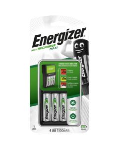 Energizer Maxi Battery Charger and 4x AA Batteries 1300mAh