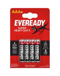 Eveready Super Zinc Batteries AAA R03 4-Pk