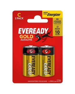 Eveready Gold Alkaline C LR14 Batteries 2-Pack