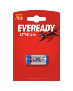 Eveready CR123A 3V Lithium Battery 1-Pack
