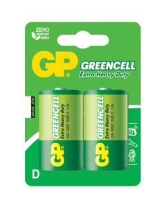 GP Greencell Batteries Zinc D GP13G R20 2-Pk