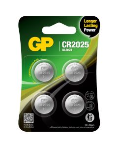GP CR2025 Lithium Coin Batteries Card of 4