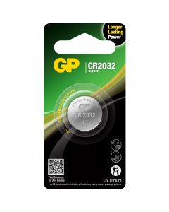 GP CR2032 3V Lithium Battery Card of 1 (GPCR2032)