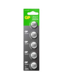GP Lithium Coin Battery CR2016 Card of 5
