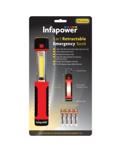 Infapower 3 in 1 Retractable Emergency Torch F050