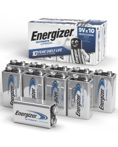 Energizer Ultimate Lithium 9V Batteries | Box of 10