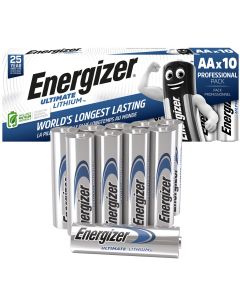 Energizer Ultimate Lithium AA Batteries 10-Pack 1.5V L91 