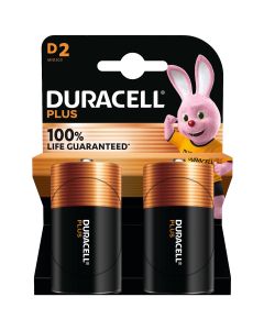 Duracell Plus D Batteries LR20 MN1300 2-Pack