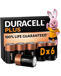 Duracell Plus D Batteries LR20 MN1300 | 6-Pack