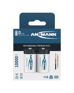 Ansmann Maxe Rechargeable Batteries D 10000mA NIMH x2