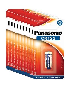 Panasonic CR123A 3V Lithium Batteries | 10-Pack