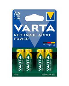 Varta Rechargeable AA HR6 Batteries 2100mAh NiMH 56706 4-Pack
