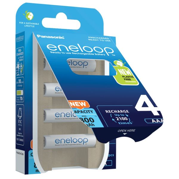 Panasonic Eneloop AAA Rechargeable Batteries 800mAh 4Pack BK4MCDE/4BE